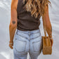 *App Exclusive* Waffle-Knit Scoop Neck Tank Top
