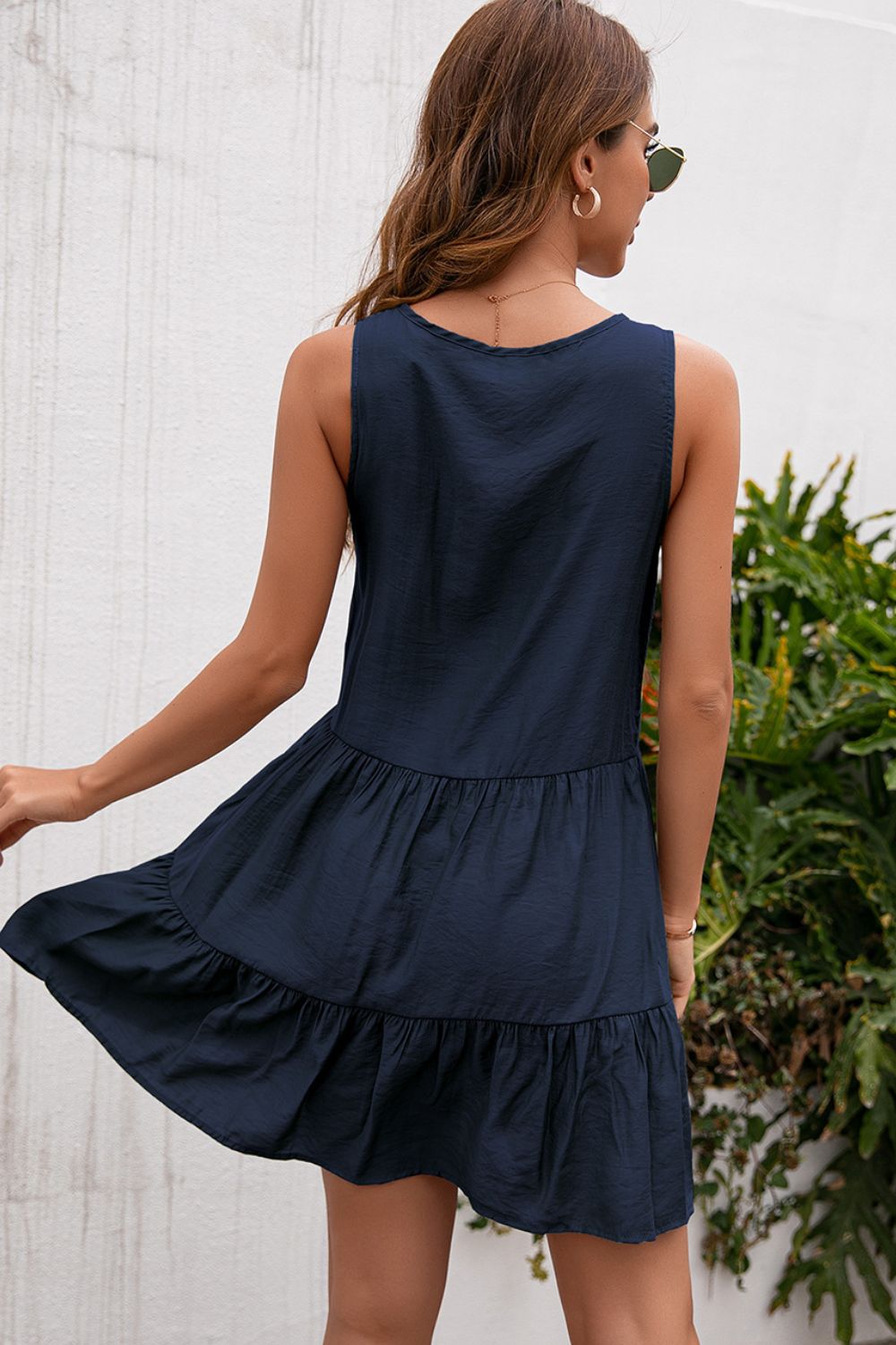 *APP EXCLUSIVE* Tassel Tie Lace Trim Sleeveless Dress