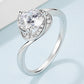 *APP EXCLUSIVE* 1 Carat Moissanite 925 Sterling Silver Heart Ring