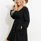 *App Exclusive* Scoop Neck Empire Waist Long Sleeve Mini Dress