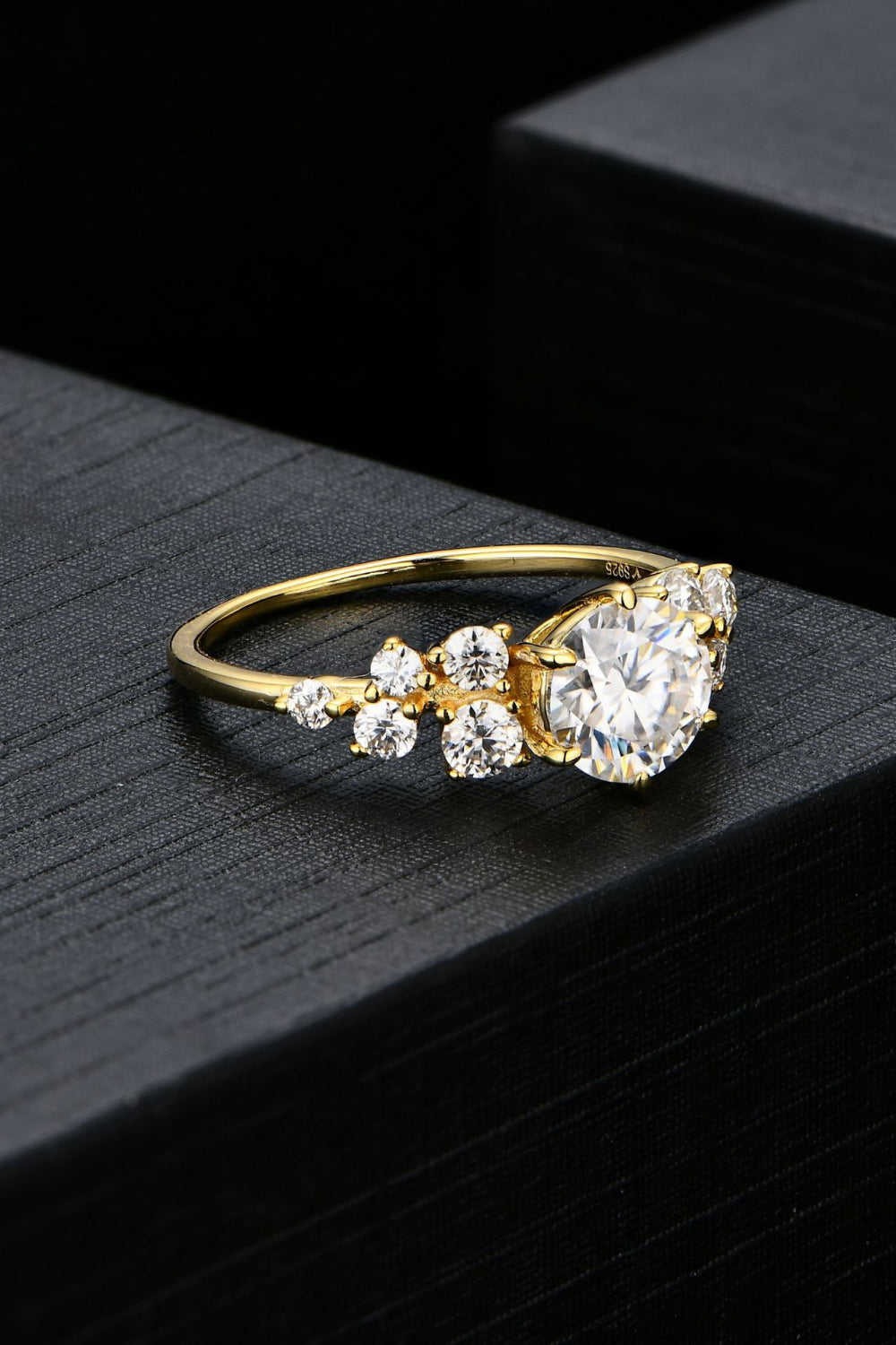 *APP EXCLUSIVE* 1.4 Carat Moissanite 925 Sterling Silver 14K Gold plated Ring