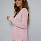 *APP EXCLUSIVE* Dropped Shoulder High-Low Waffle-Knit Top