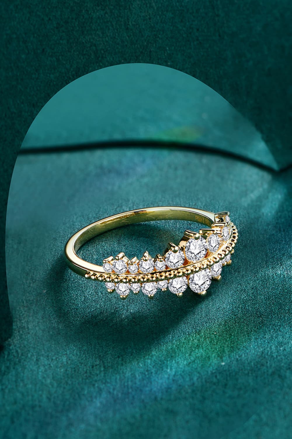 *APP EXCLUSIVE* Moissanite 925 Sterling Silver 18K Gold plated Ring