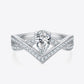 *APP EXCLUSIVE* 1 Carat Moissanite Teardrop 925 Sterling Silver Ring