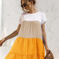 *APP EXCLUSIVE* Colorblock Tiered Babydoll Dress