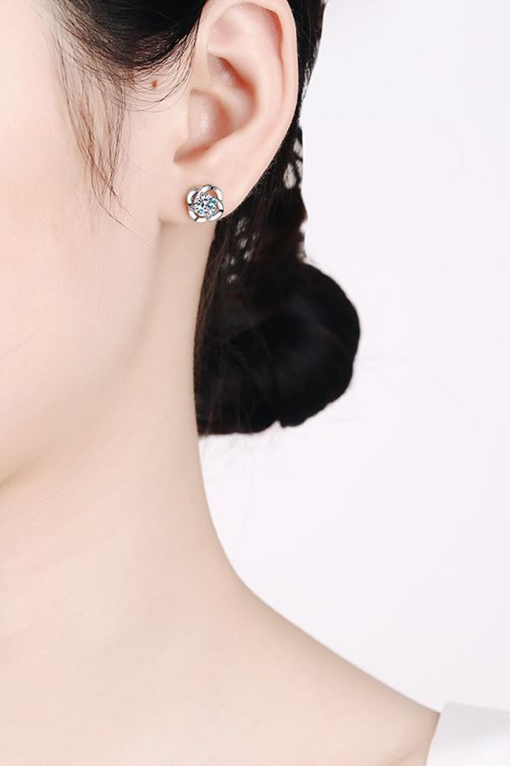 *APP EXCLUSIVE* It's Your Day Moissanite Rhodium-Plated Stud Earrings
