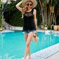 Openwork Tassel Hem Knit Tank