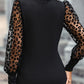*APP EXCLUSIVE* Sheer Leopard Sleeve Blouse