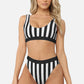 *APP EXCLUSIVE* Striped Tank High Waist Bikini
