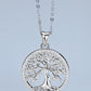 925 Sterling Silver Moissanite Tree Pendant Necklace