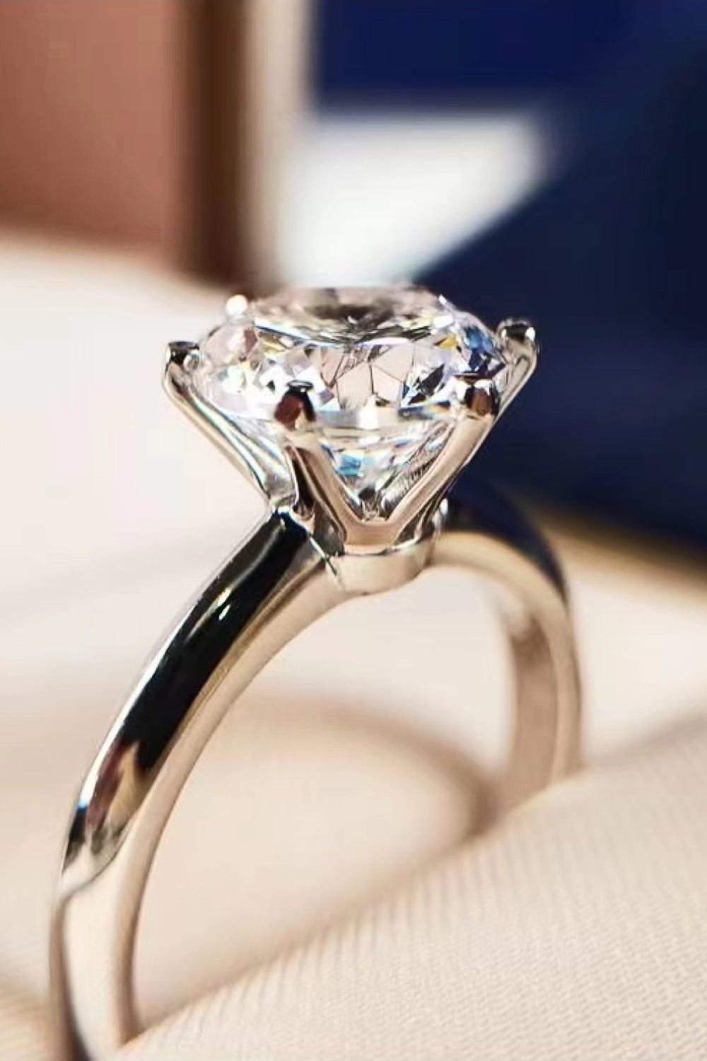 *APP EXCLUSIVE* 925 Sterling Silver 3 Carat Moissanite 6-Prong Ring