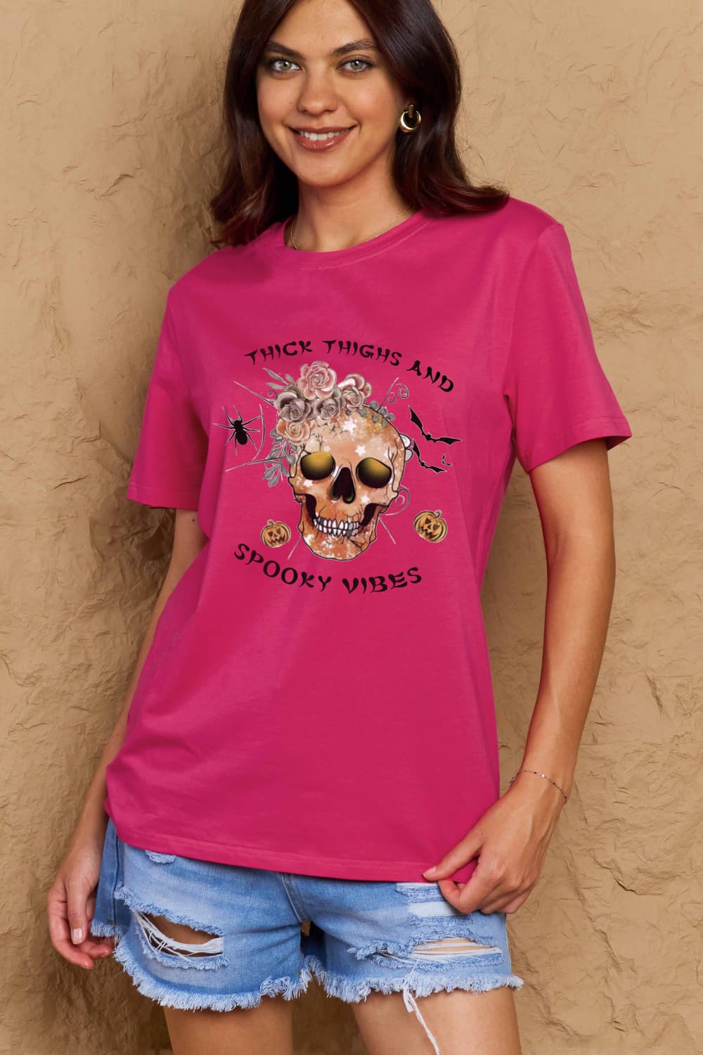 *APP EXCLUSIVE* THICK THIGHS AND SPOOKY VIBES Graphic Cotton T-Shirt