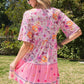 * APP EXCLUSIVE* Floral Polka Dot Buttoned Dress