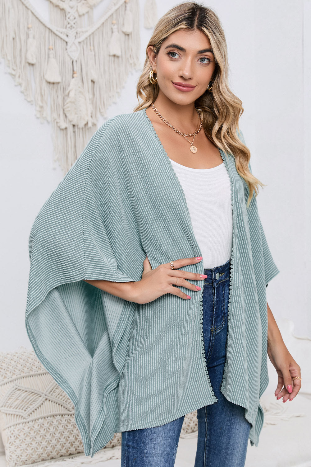 *APP EXCLUSIVE* Open Front Dolman Sleeve Cardigan