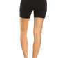Solid Black Biker Shorts with Pockets