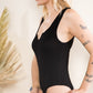 Ribbed Solid Knit Tank Bodysuit Top