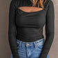 Peek-a-boo Long Sleeve Top