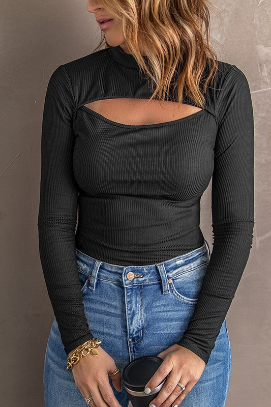 Peek-a-boo Long Sleeve Top