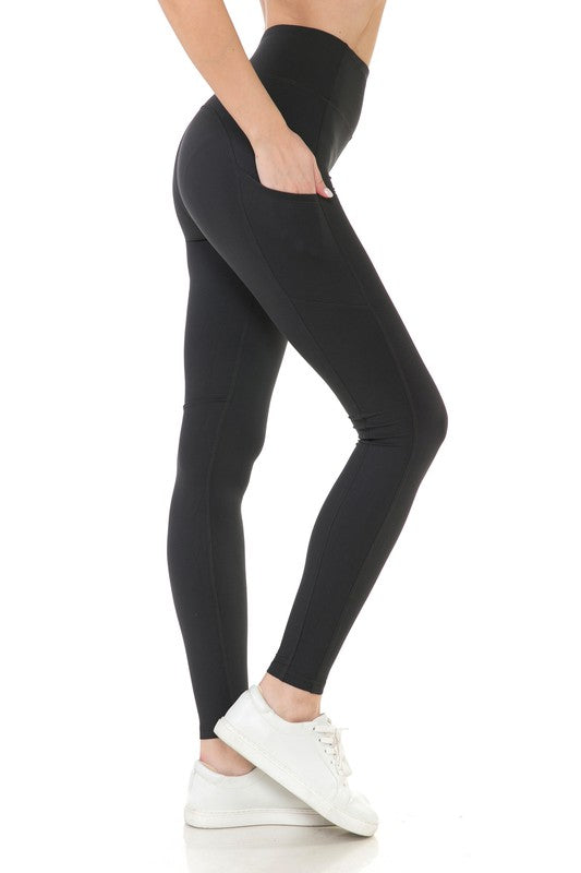 Athleisure Black Leggings with Pockets