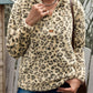 Leopard Half Zip Pullover