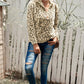 Leopard Half Zip Pullover
