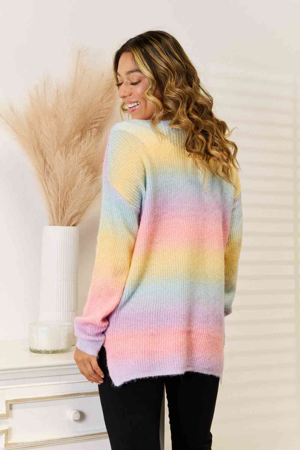 Gradient Vneck Sweater