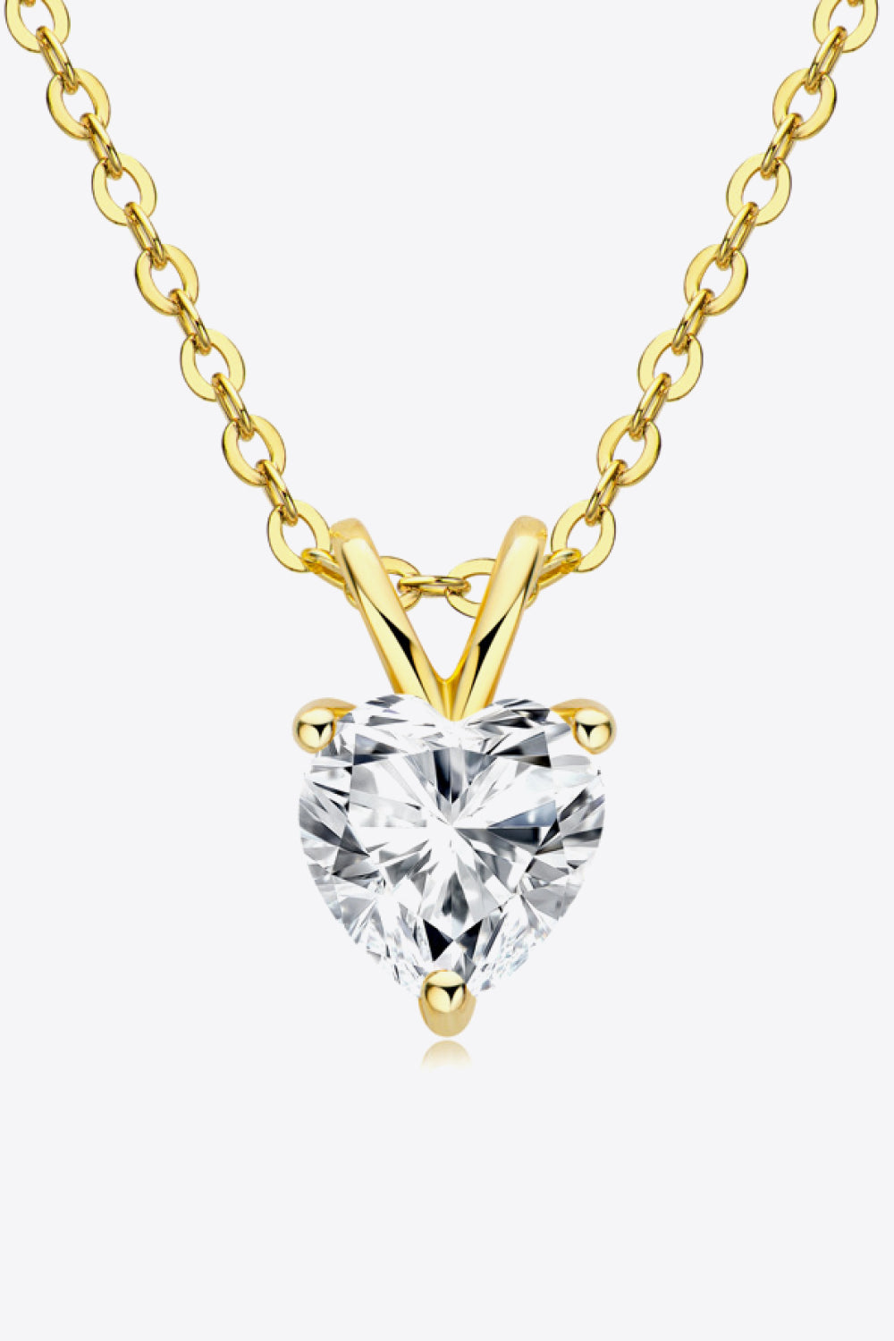 *APP EXCLUSIVE* 1 Carat Moissanite Heart-Shaped Pendant Necklace