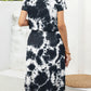*APP EXCLUSIVE* Round Neck Short Sleeve Slit Dress with Pockets