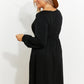 *App Exclusive* Scoop Neck Empire Waist Long Sleeve Mini Dress