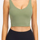 *APP EXCLUSIVE* Deep Vneck Crop Sports Bra