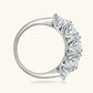 * APP EXCLUSIVE* 1 Carat Moissanite 925 Sterling Silver Half-Eternity Ring