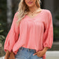 *APP EXCLUSIVE* Dropped Shoulder Vneck Blouse
