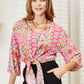 *APP EXCLUSIVE* Tie Hem V-Neck Three-Quarter Sleeve Blouse