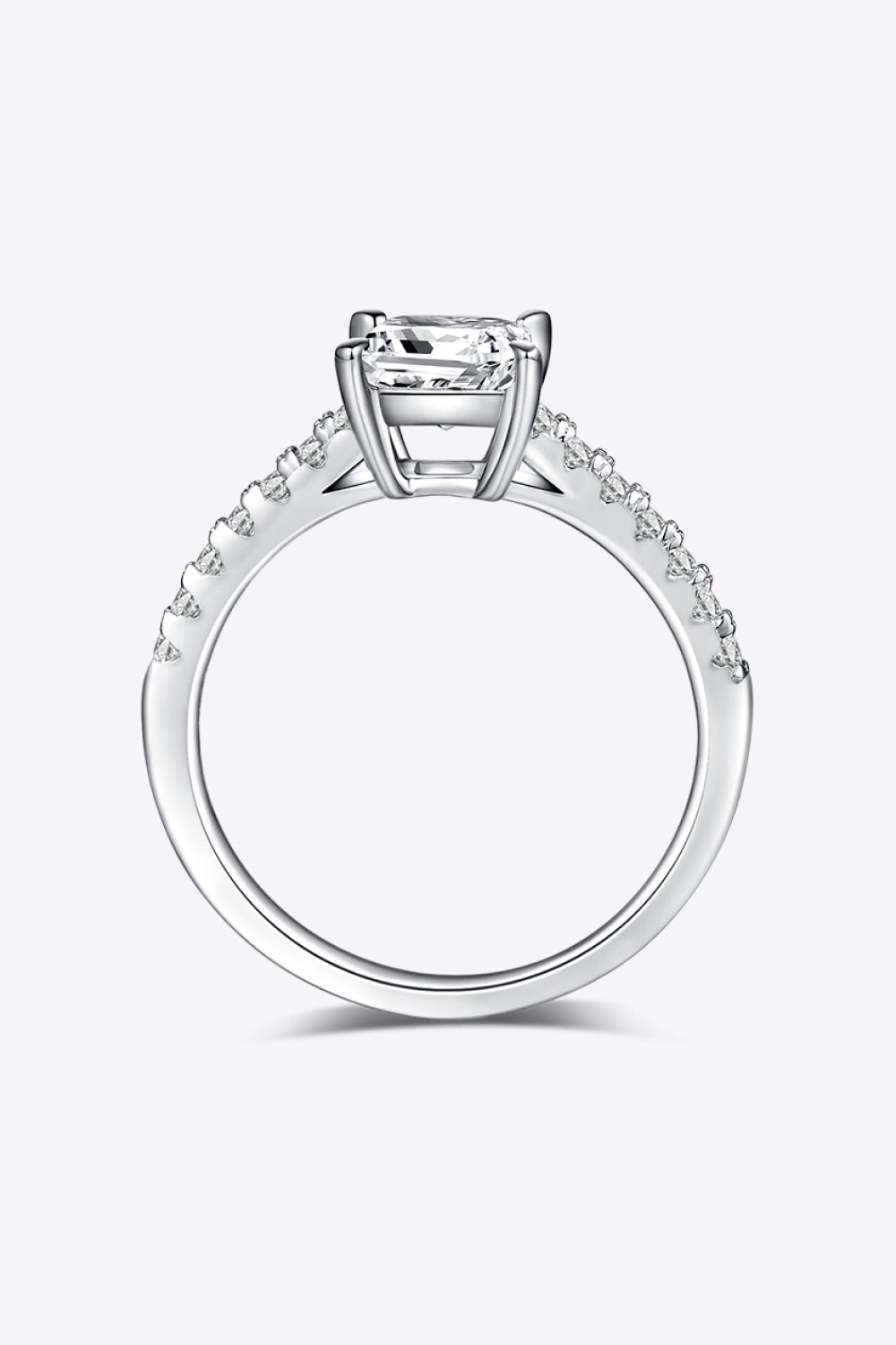 *APP EXCLUSIVE* 1.21 Carat Moissanite 925 Sterling Silver Side Stone Ring