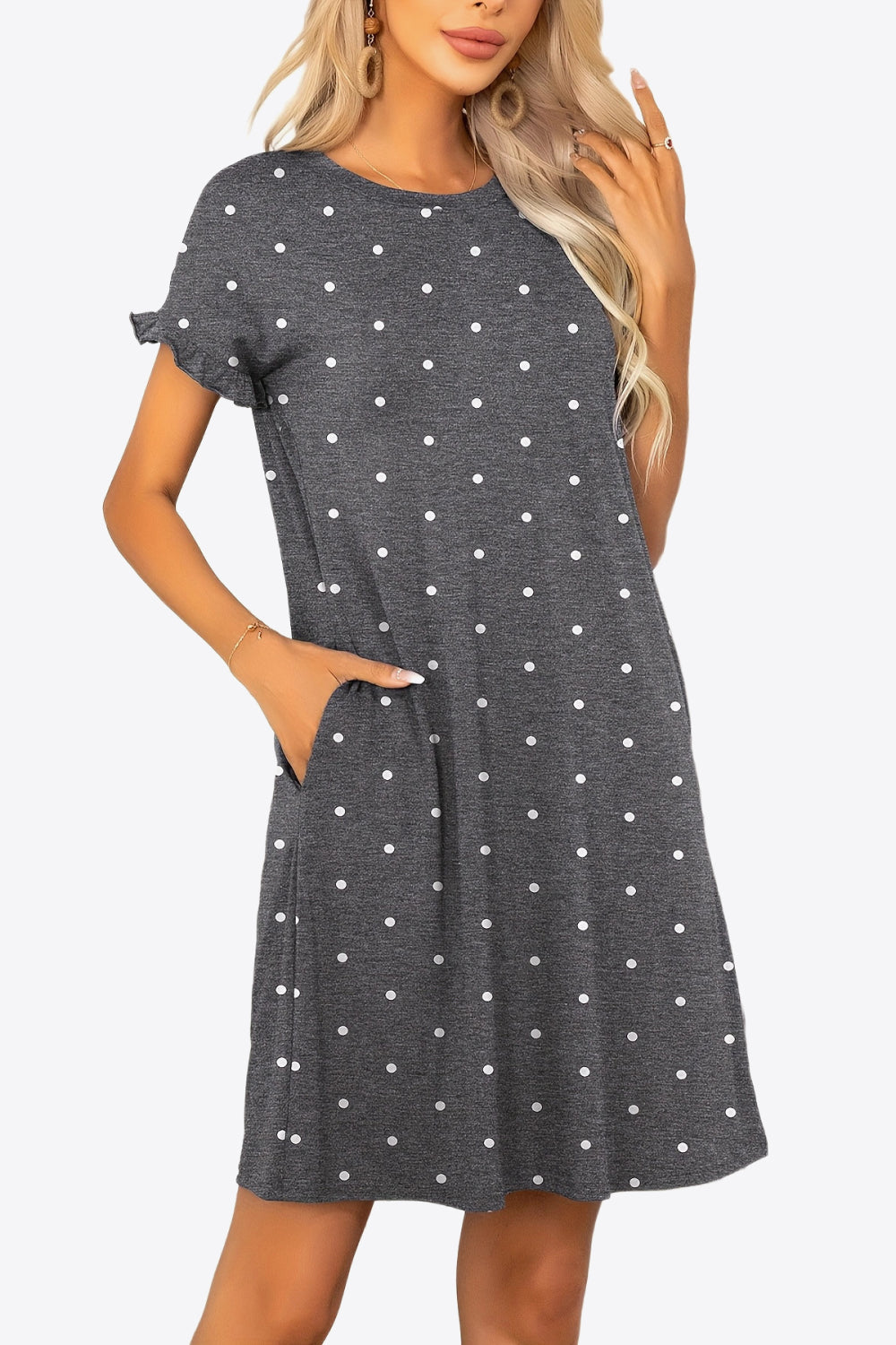 *APP EXCLUSIVE* Flounce Sleeve Dress with Pockets