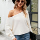 *App Exclusive* Boat Neck Cold Soulder Sweater