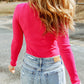 *APP EXCLUSIVE* High Neck Long Sleeve Ribbed Top