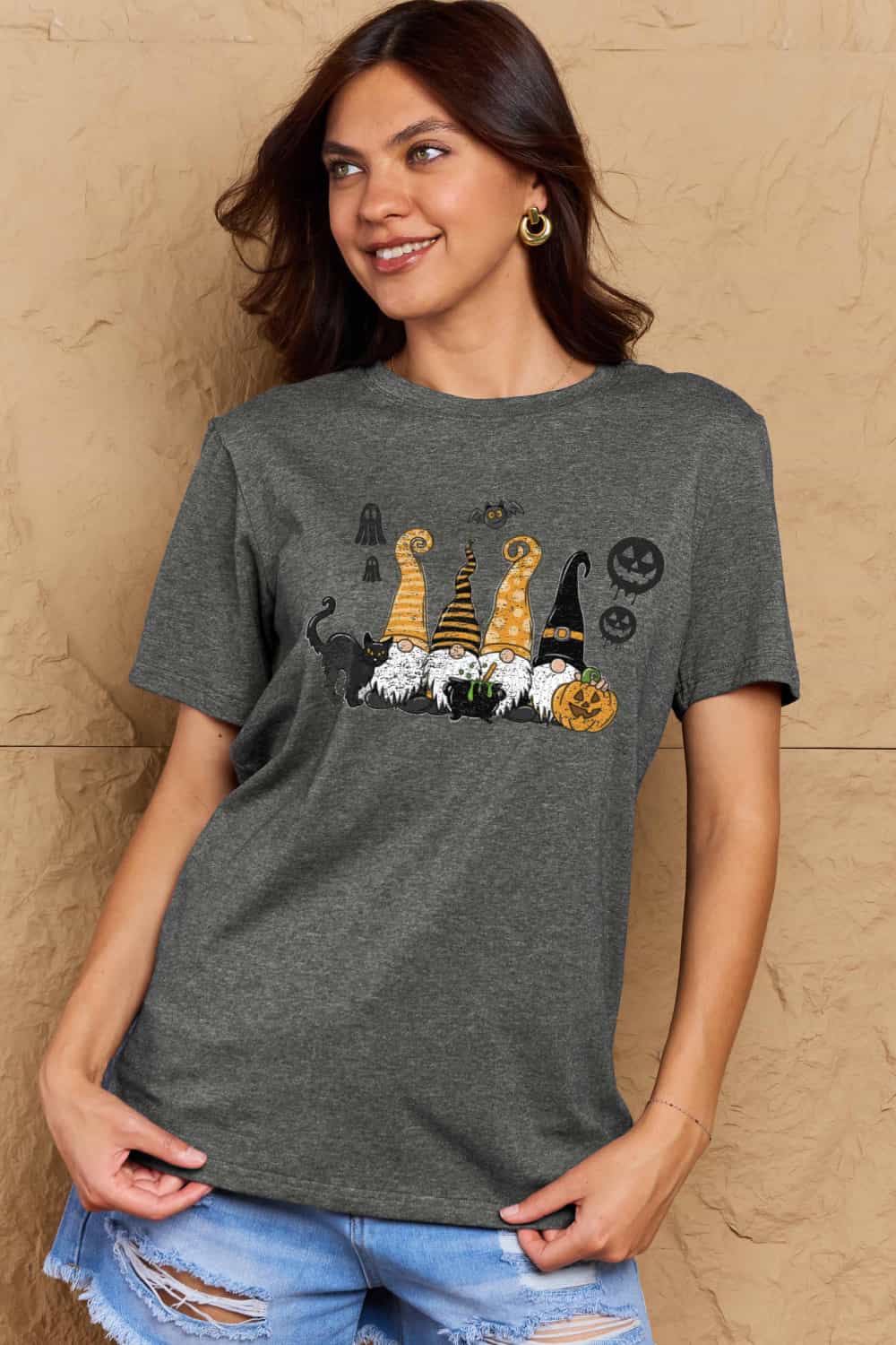 *APP EXCLUSIVE* Halloween Gnome Graphic Cotton Tee