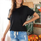 *APP EXCLUSIVE* Round Neck Cuffed Short Sleeve Tee