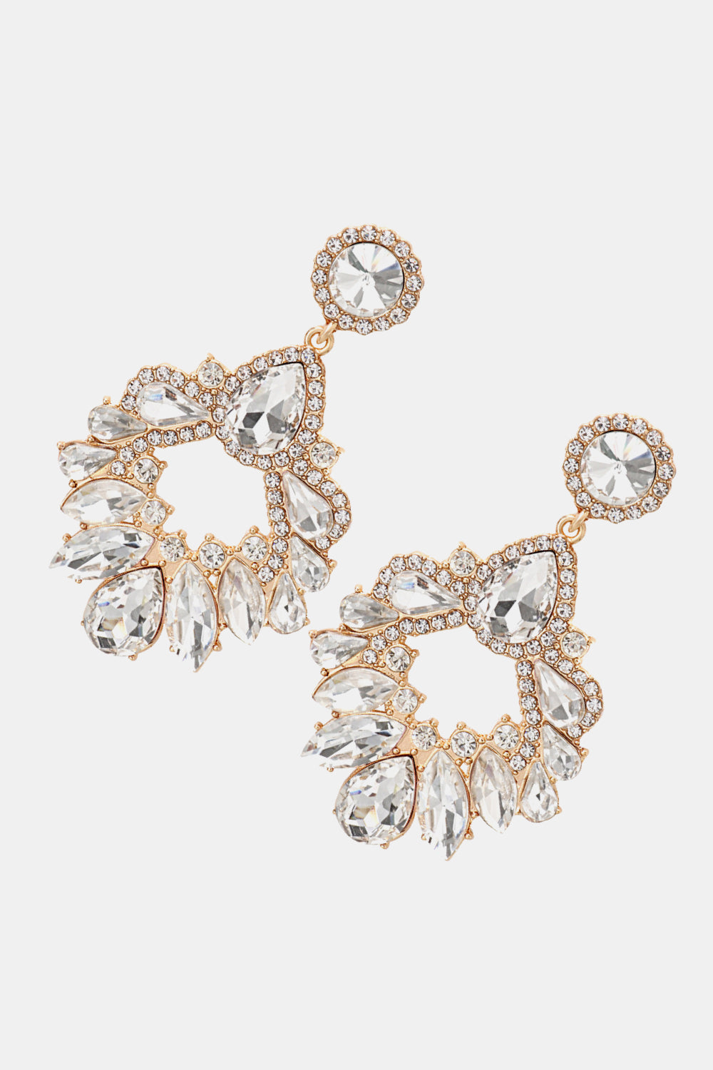 *APP EXCLUSIVE* Bejeweled Glass Stone Dangle Earrings