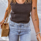 *App Exclusive* Waffle-Knit Scoop Neck Tank Top