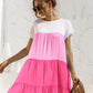 *APP EXCLUSIVE* Colorblock Tiered Babydoll Dress