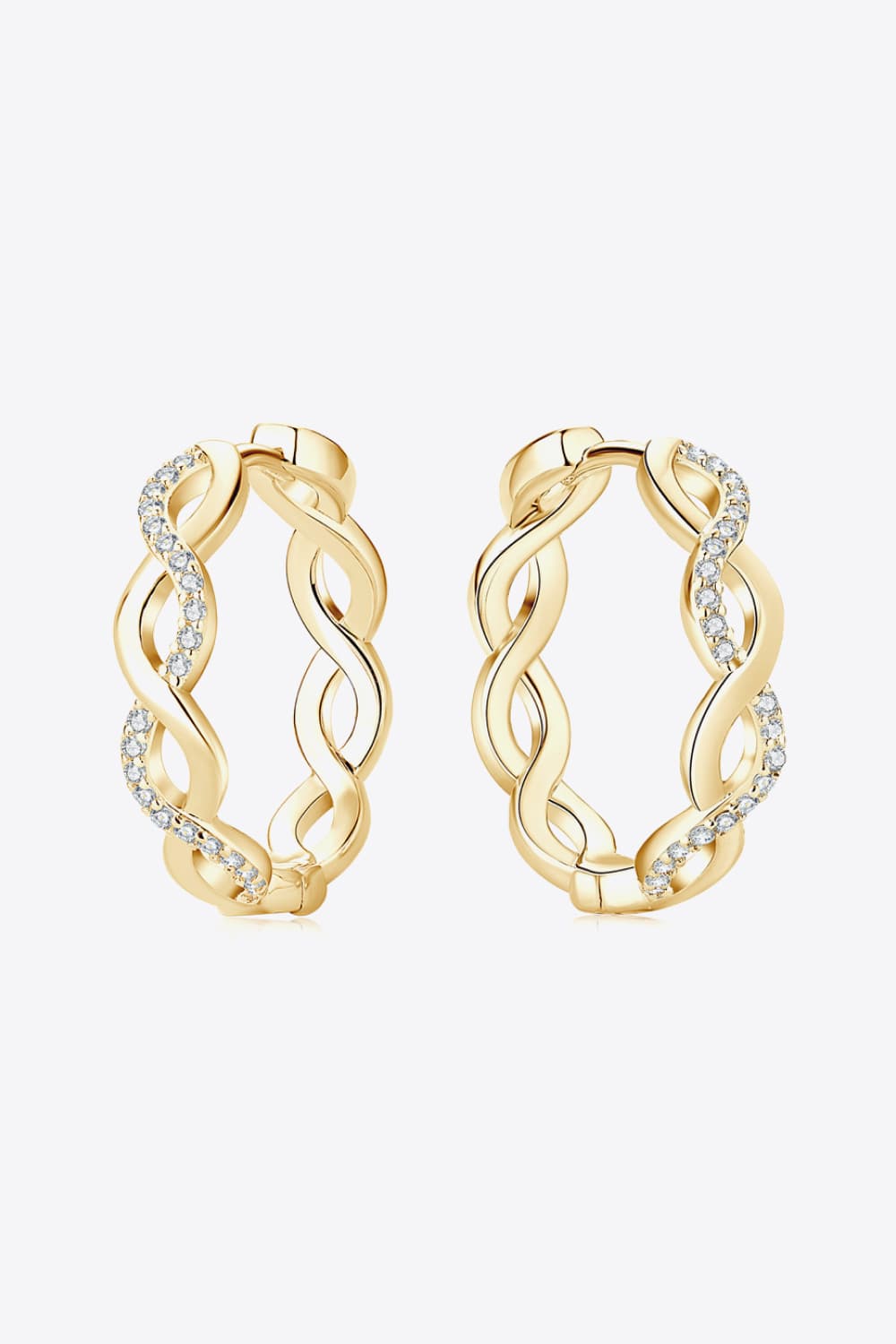 *APP EXCLUSIVE* Moissanite Crisscross Hoop Earrings