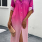 *APP EXCLUSIVE* Ombre Long Sleeve Shirt Dress