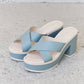 *APP EXCLUSIVE* Platform Sandals in Misty Blue