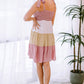 *APP EXCLUSIVE* Colorblock Tie Shoulder Tiered Dress