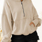* APP EXCLUSIVE* Zip-Up Dropped Shoulder Hoodie