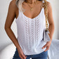 *APP EXCLUSIVE* Openwork Scoop Neck Knit Tank Top