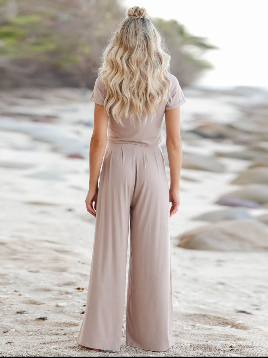 *APP EXCLUSIVE* Crop Top and Wide Leg Pants Set