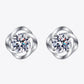 *APP EXCLUSIVE* It's Your Day Moissanite Rhodium-Plated Stud Earrings